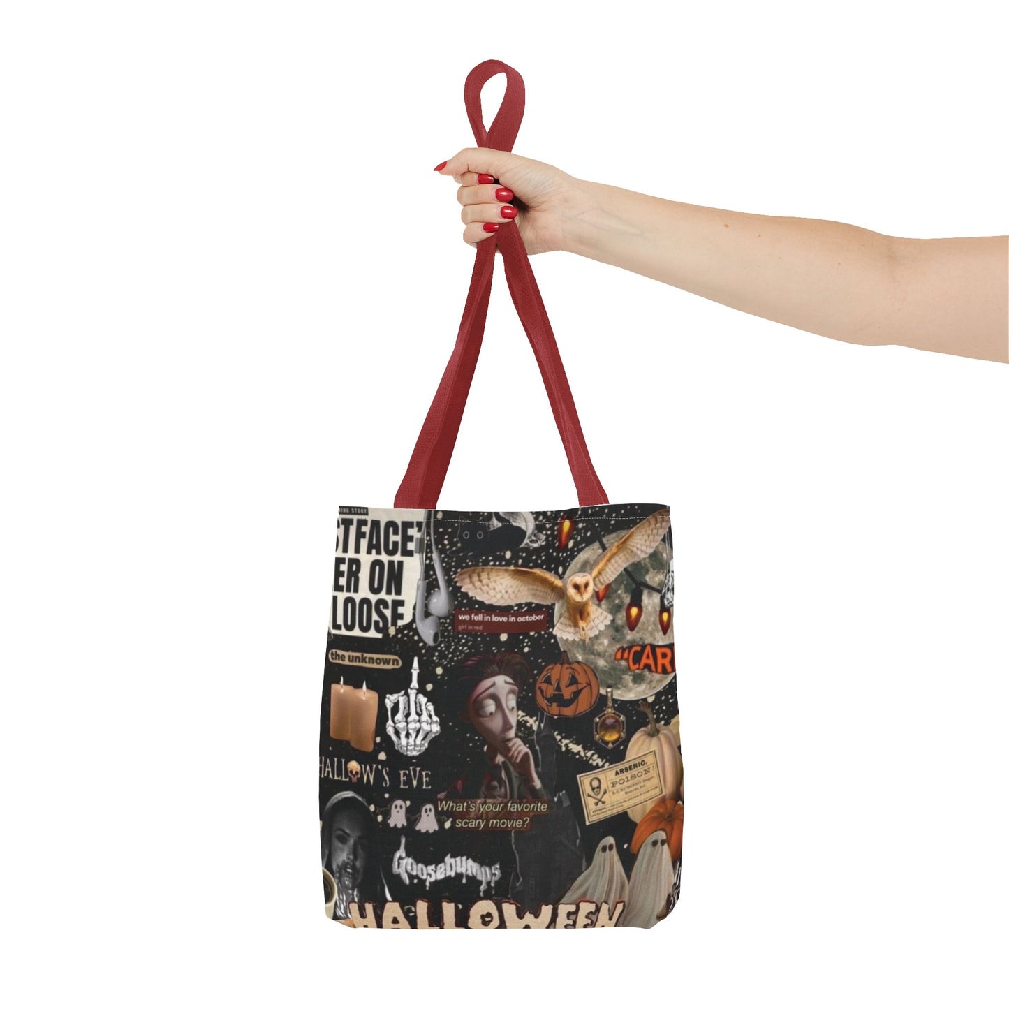 Halloween Tote Bag, Spooky Vibes, Trick or Treat, Autumn Accessory, Perfect for Halloween Decor, Fall Festivals, Gift for Witch Lovers