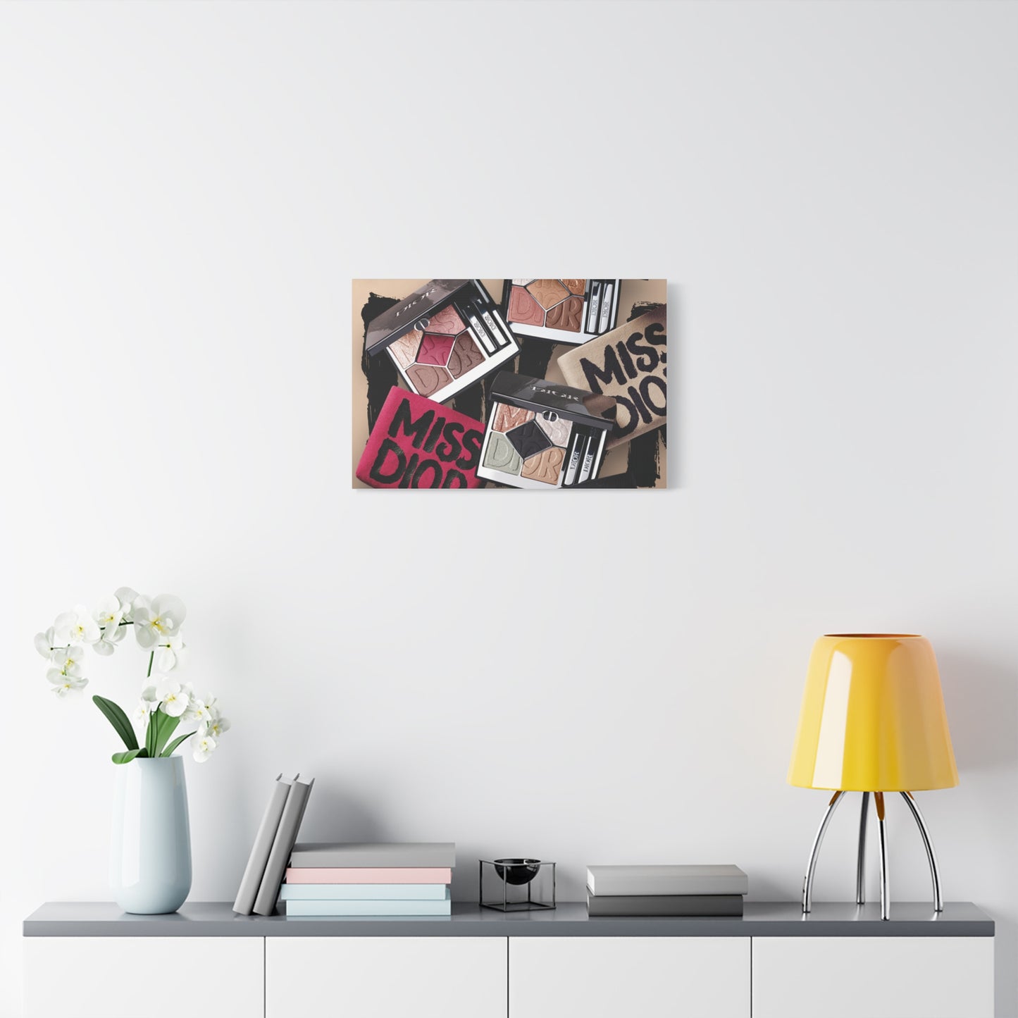 Stylish Makeup Wall Art Print, Beauty Room Decor, Makeup Lover Gift, Aesthetic Canvas, Modern Home Decor, Fashion Artwork