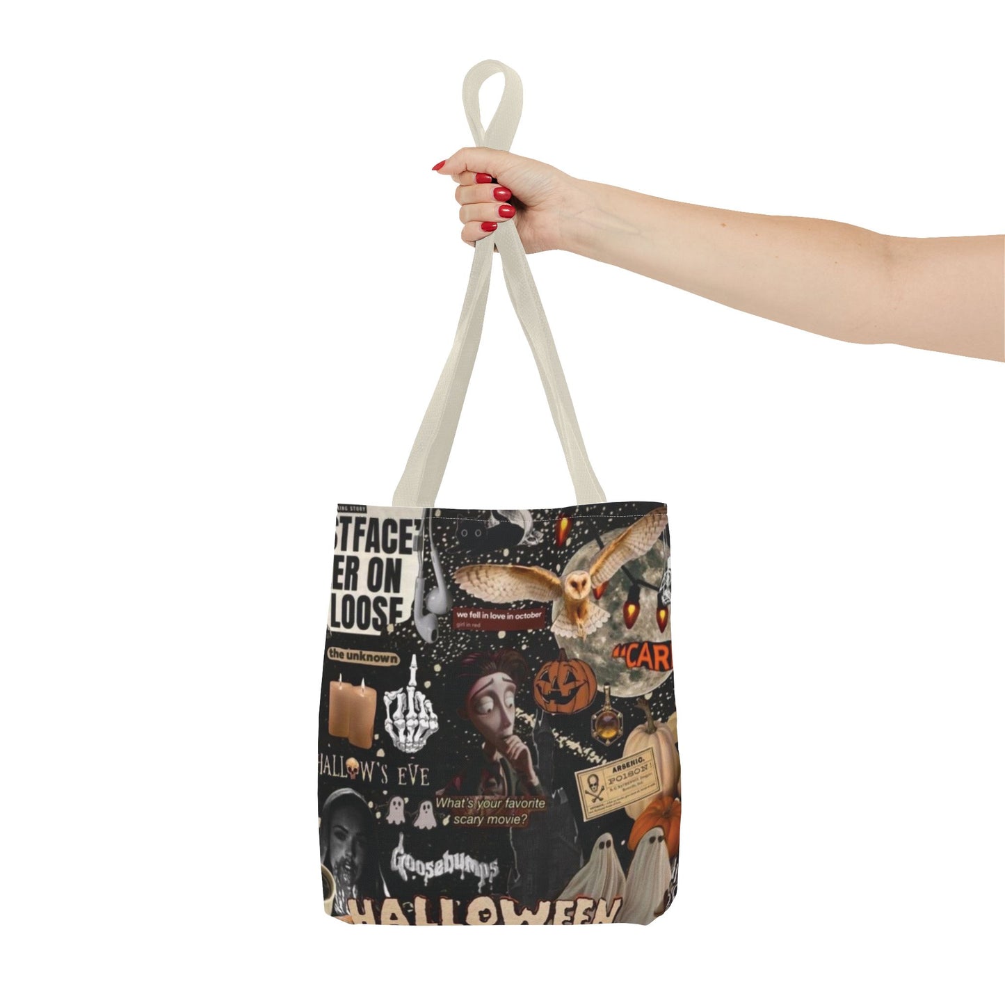 Halloween Tote Bag, Spooky Vibes, Trick or Treat, Autumn Accessory, Perfect for Halloween Decor, Fall Festivals, Gift for Witch Lovers