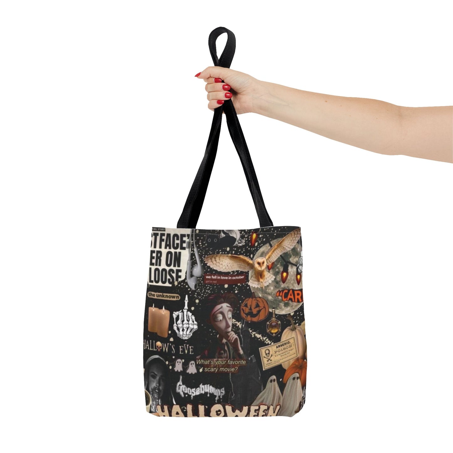 Halloween Tote Bag, Spooky Vibes, Trick or Treat, Autumn Accessory, Perfect for Halloween Decor, Fall Festivals, Gift for Witch Lovers