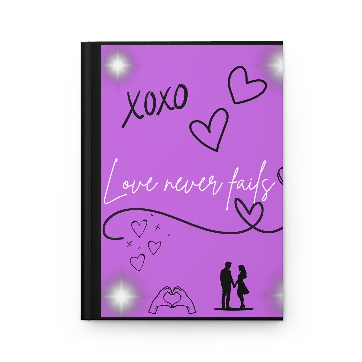 Romantic Hardcover Journal | Love Never Fails | Inspiring Notebook for Couples, Valentine’s Day Gift, Engagement, Love Notes