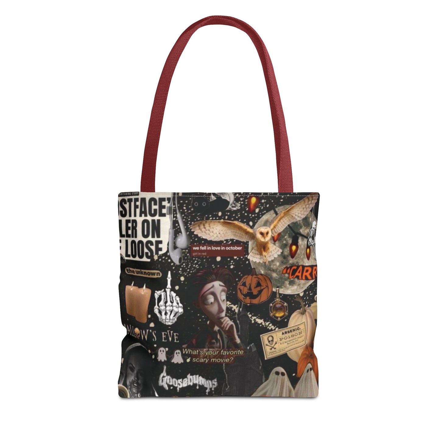Halloween Tote Bag, Spooky Vibes, Trick or Treat, Autumn Accessory, Perfect for Halloween Decor, Fall Festivals, Gift for Witch Lovers
