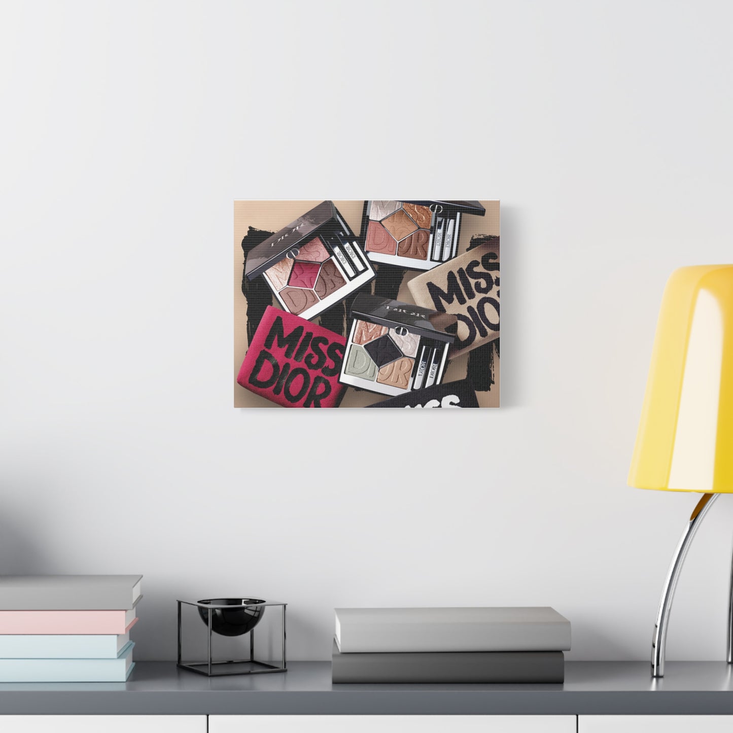 Stylish Makeup Wall Art Print, Beauty Room Decor, Makeup Lover Gift, Aesthetic Canvas, Modern Home Decor, Fashion Artwork