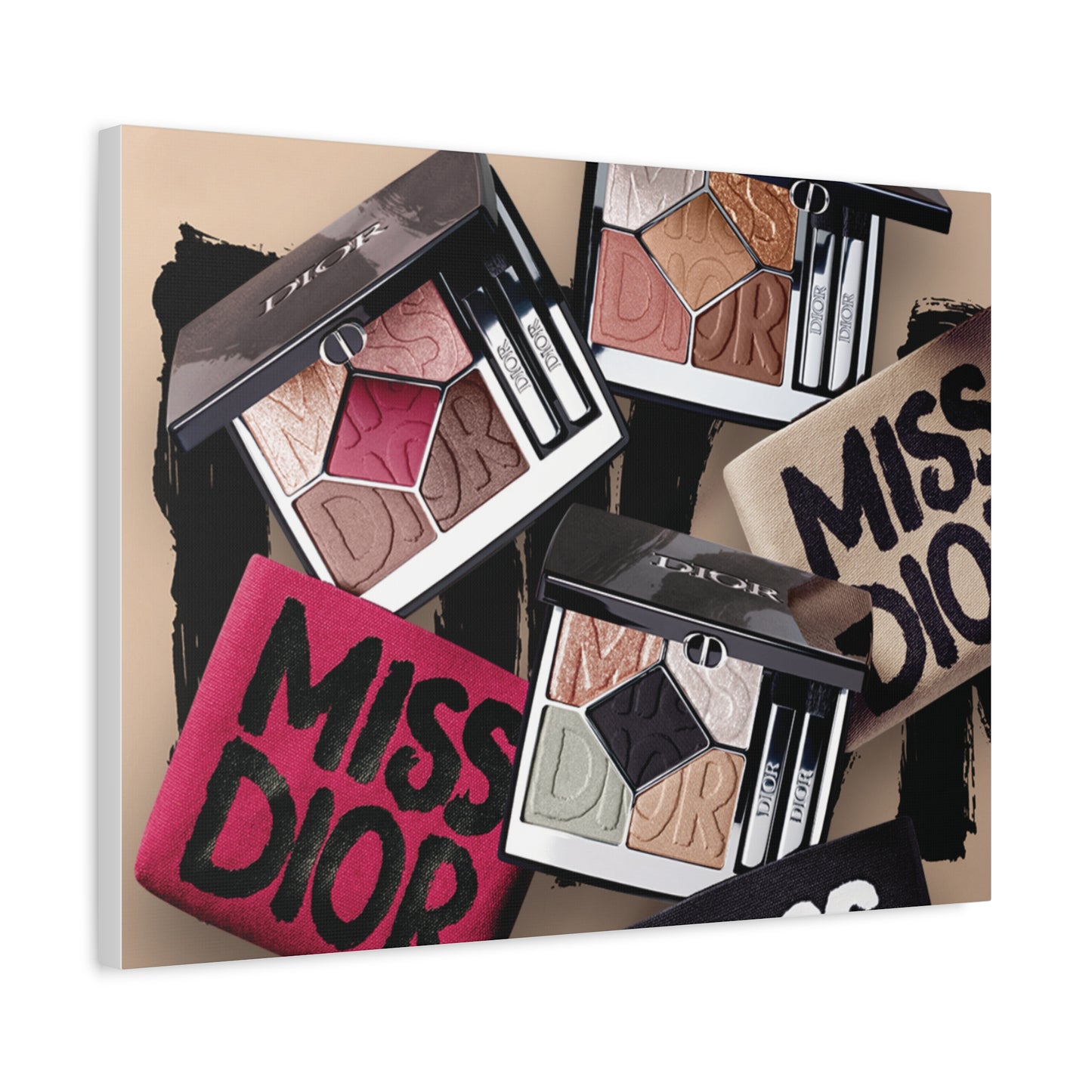 Stylish Makeup Wall Art Print, Beauty Room Decor, Makeup Lover Gift, Aesthetic Canvas, Modern Home Decor, Fashion Artwork