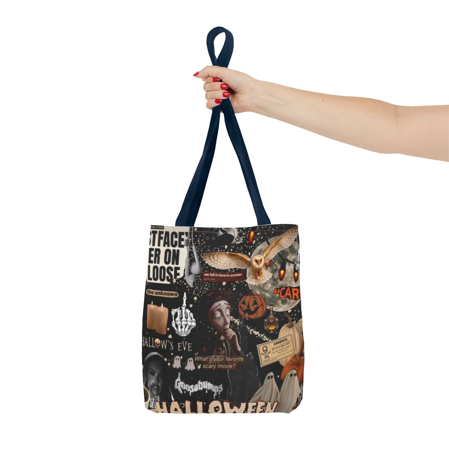Halloween Tote Bag, Spooky Vibes, Trick or Treat, Autumn Accessory, Perfect for Halloween Decor, Fall Festivals, Gift for Witch Lovers