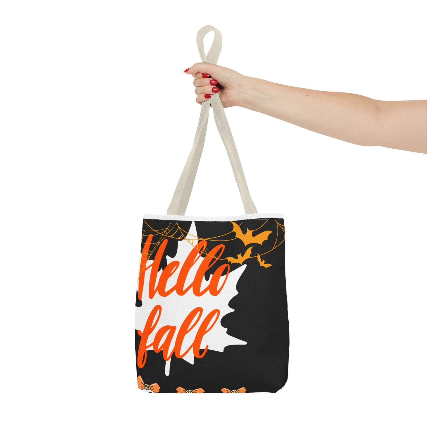 Autumn-Themed Tote Bag, Hello Fall, Perfect for Halloween, Thanksgiving, Everyday Use, Eco-Friendly Carryall