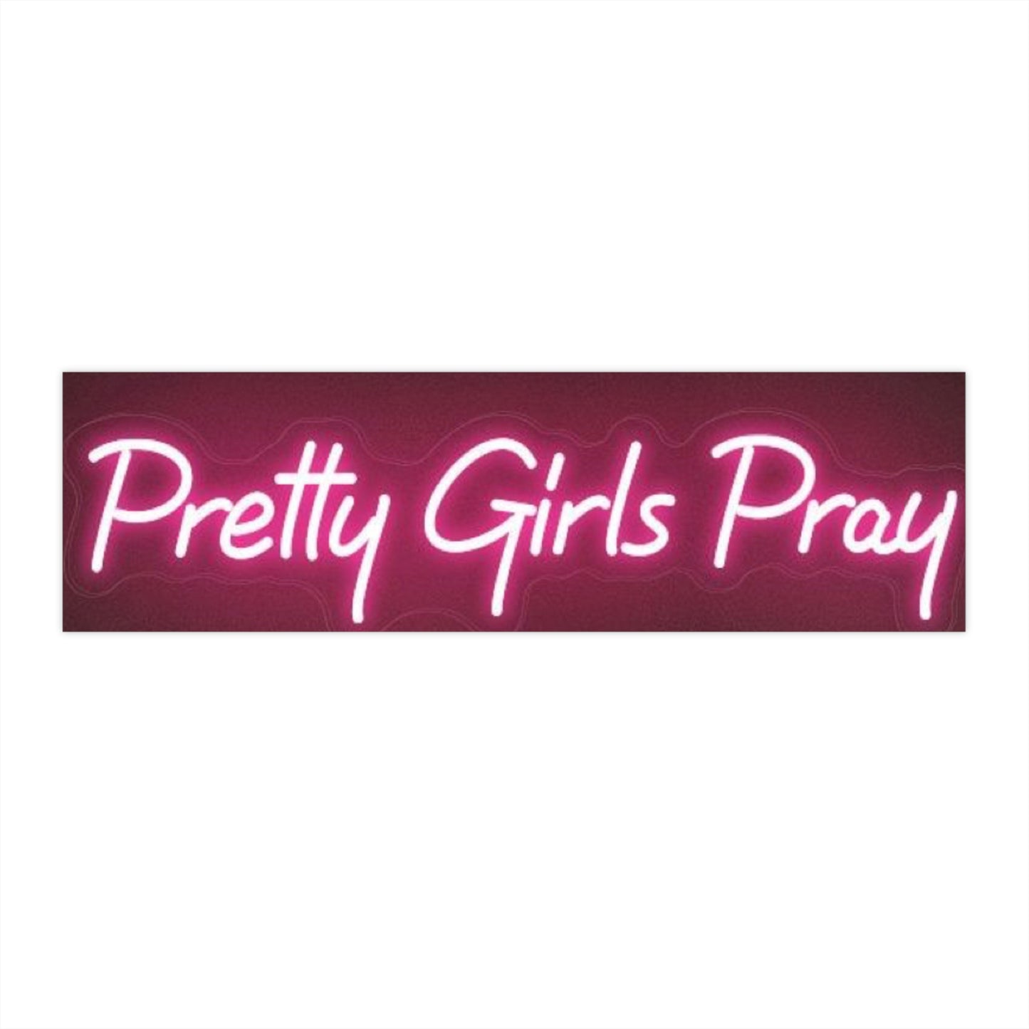 Pretty Girls Pray Bumper Stickers, Car Decor, Feminine Statement Stickers, Inspirational Gifts, Faith-Based Accessories