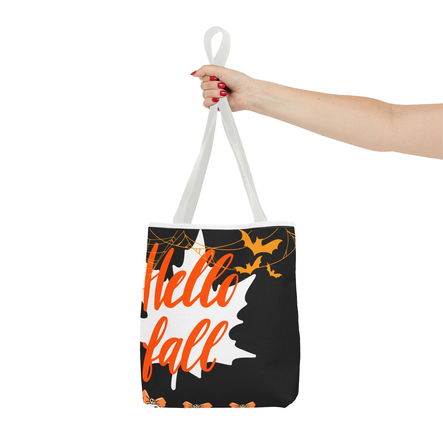 Autumn-Themed Tote Bag, Hello Fall, Perfect for Halloween, Thanksgiving, Everyday Use, Eco-Friendly Carryall
