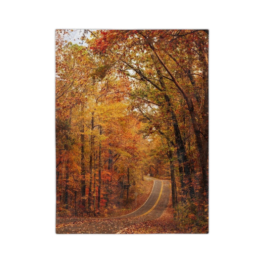 Autumn Forest Velveteen Blanket, Cozy Fall Decor, Soft Microfiber Blanket for Home, Perfect Gift for Thanksgiving, Nature Lovers