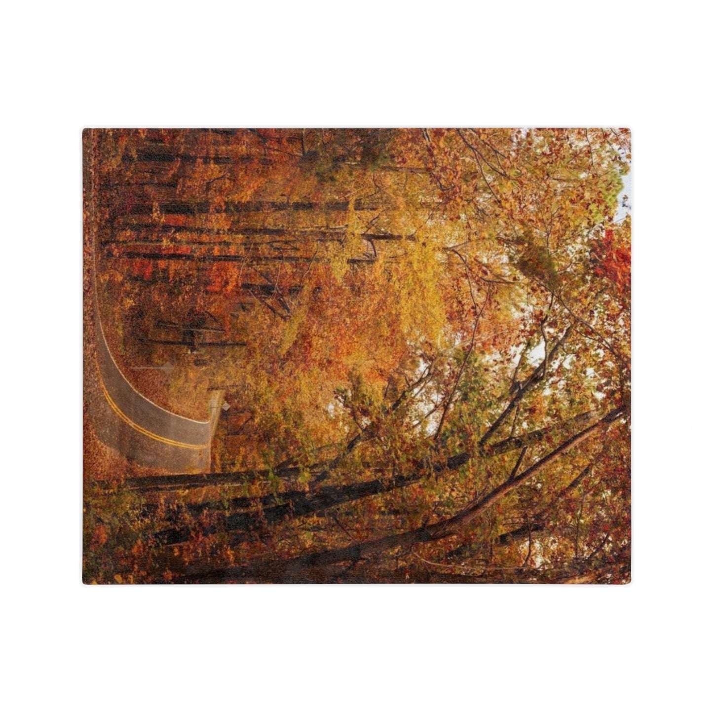Autumn Forest Velveteen Blanket, Cozy Fall Decor, Soft Microfiber Blanket for Home, Perfect Gift for Thanksgiving, Nature Lovers