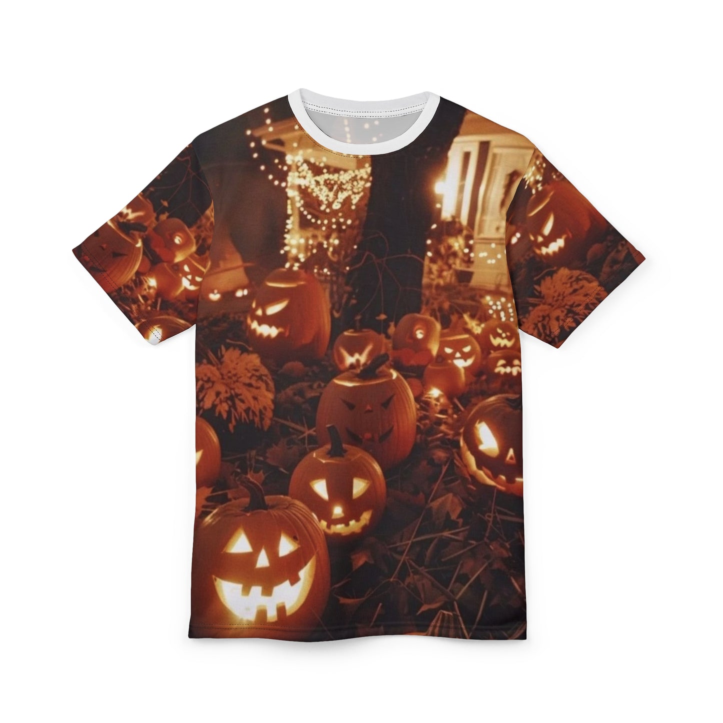 Halloween Pumpkin Decor Unisex Tee, Cozy Fall Shirt, Spooky Season Apparel, Pumpkin Patch T-Shirt, Autumn Vibes Clothing