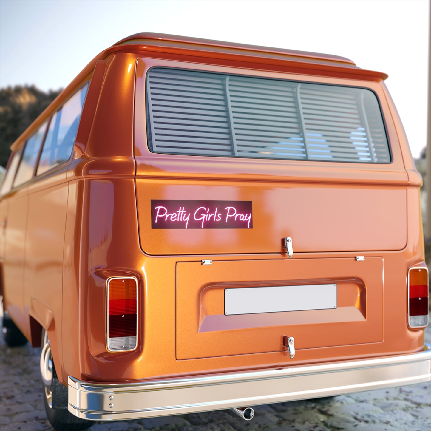 Pretty Girls Pray Bumper Stickers, Car Decor, Feminine Statement Stickers, Inspirational Gifts, Faith-Based Accessories