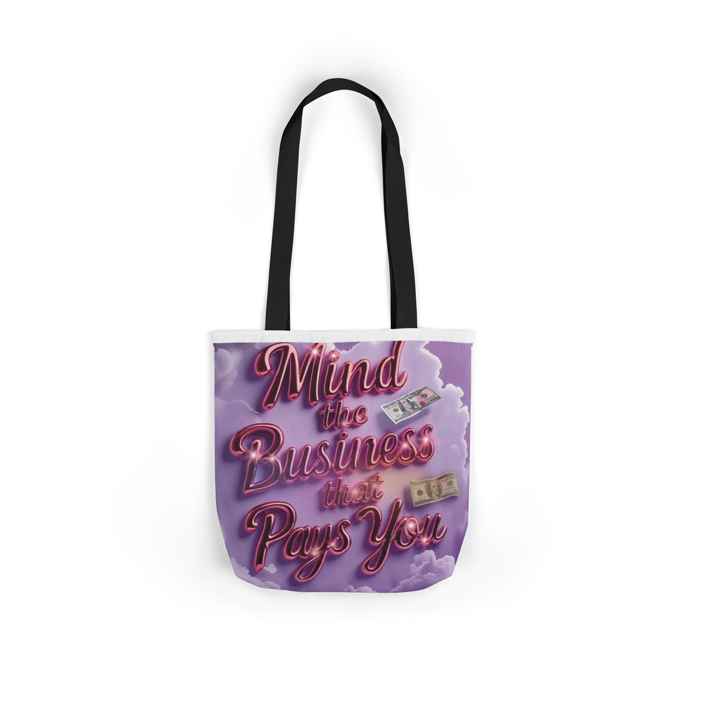 Stylish Canvas Tote Bag with 5-Color Straps - Mind the Business That Pays You, Eco-Friendly Shopping, Gift for Her, Trendy Bag, [...]