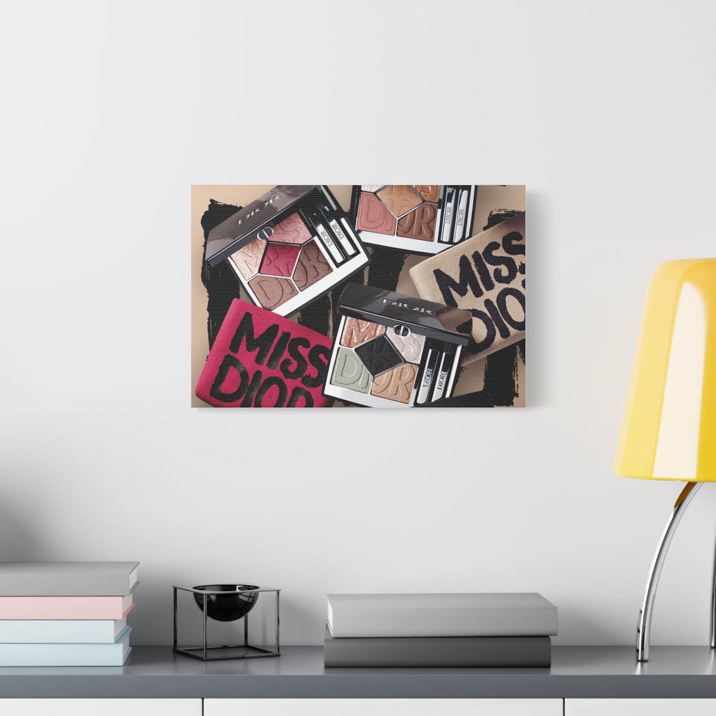 Stylish Makeup Wall Art Print, Beauty Room Decor, Makeup Lover Gift, Aesthetic Canvas, Modern Home Decor, Fashion Artwork