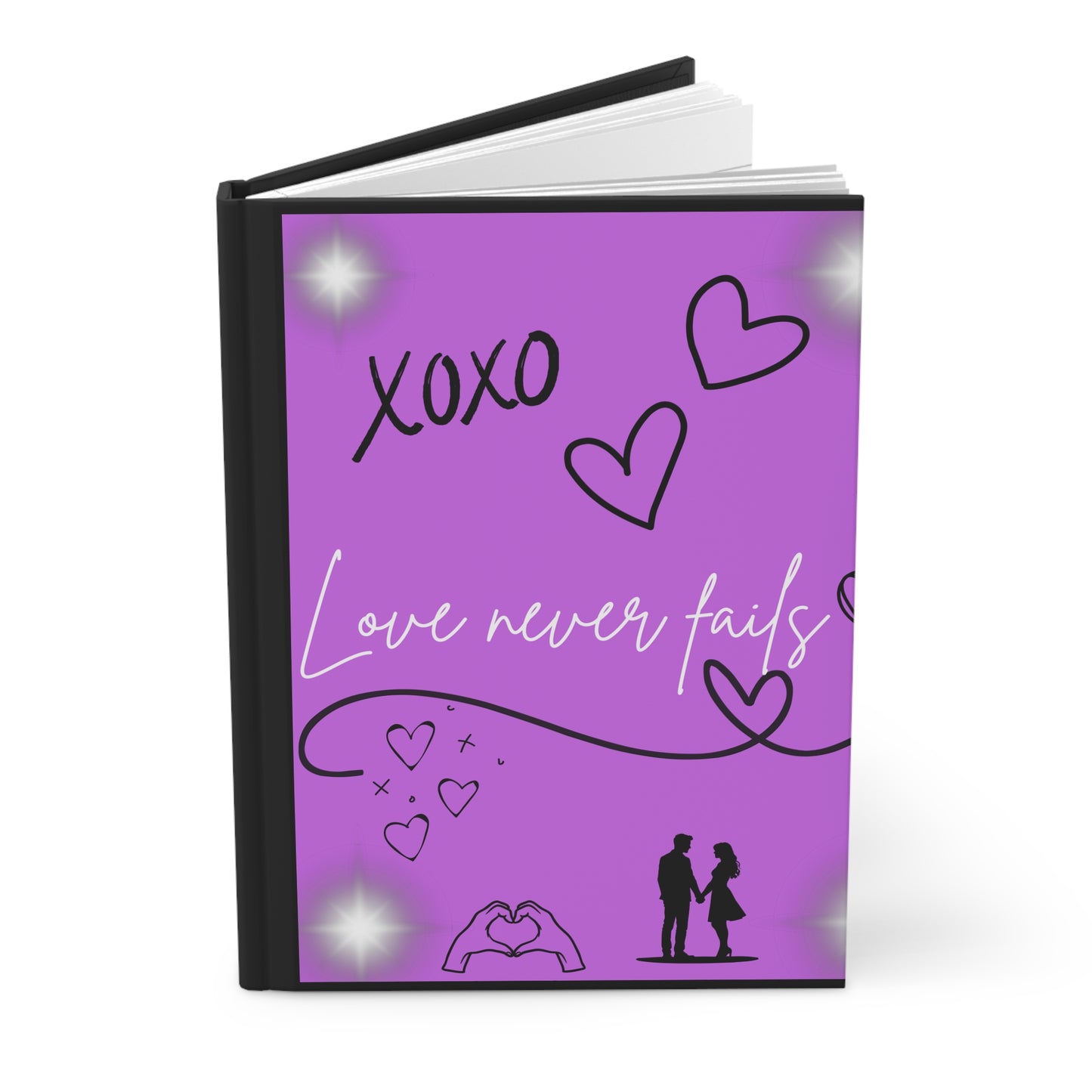 Romantic Hardcover Journal | Love Never Fails | Inspiring Notebook for Couples, Valentine’s Day Gift, Engagement, Love Notes