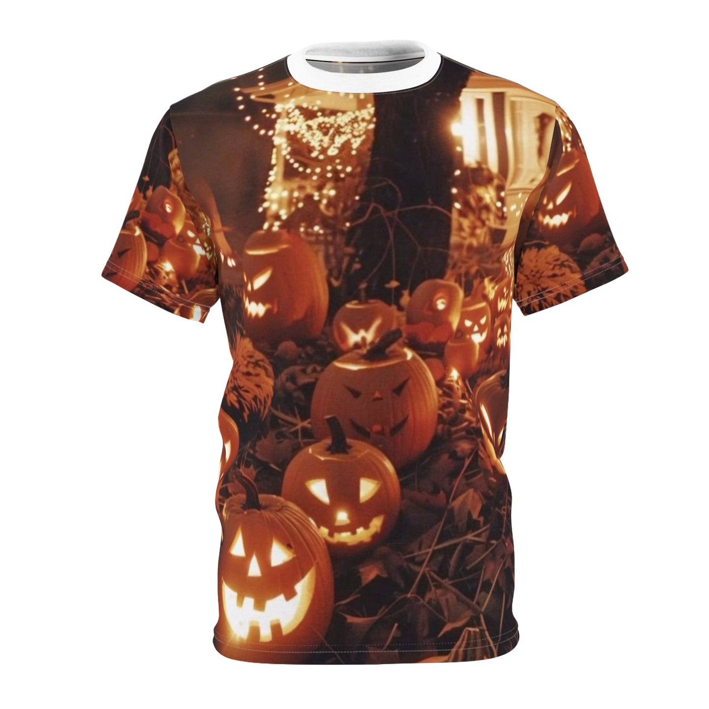 Halloween Pumpkin Decor Unisex Tee, Cozy Fall Shirt, Spooky Season Apparel, Pumpkin Patch T-Shirt, Autumn Vibes Clothing