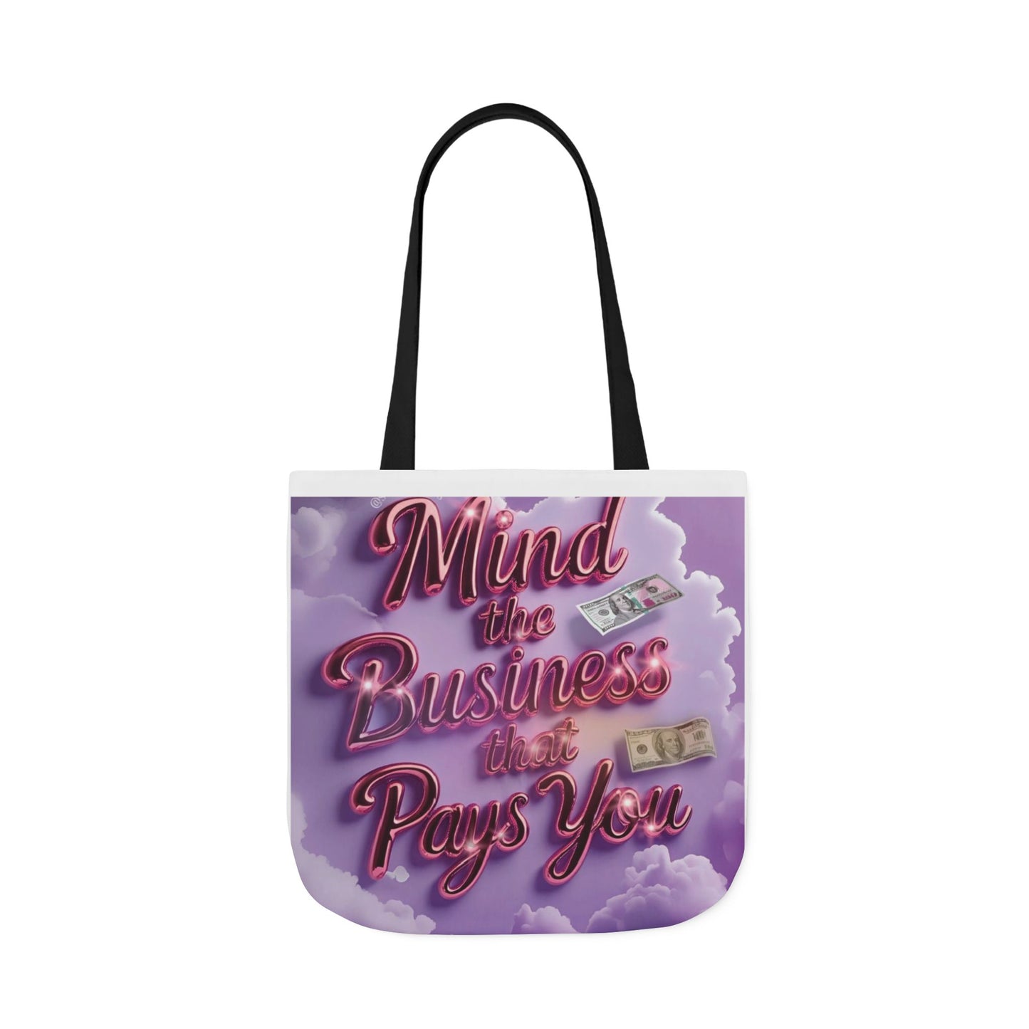 Stylish Canvas Tote Bag with 5-Color Straps - Mind the Business That Pays You, Eco-Friendly Shopping, Gift for Her, Trendy Bag, [...]
