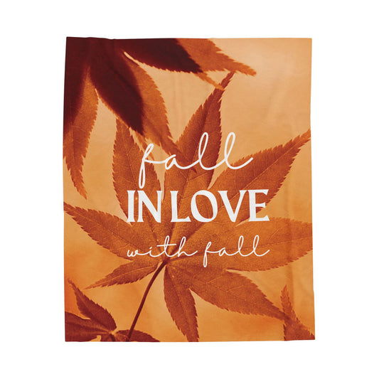 Cozy Fall Velveteen Plush Blanket, Fall Decor, Autumn Vibes, Perfect Gift, Snuggly Throw, Home Essentials