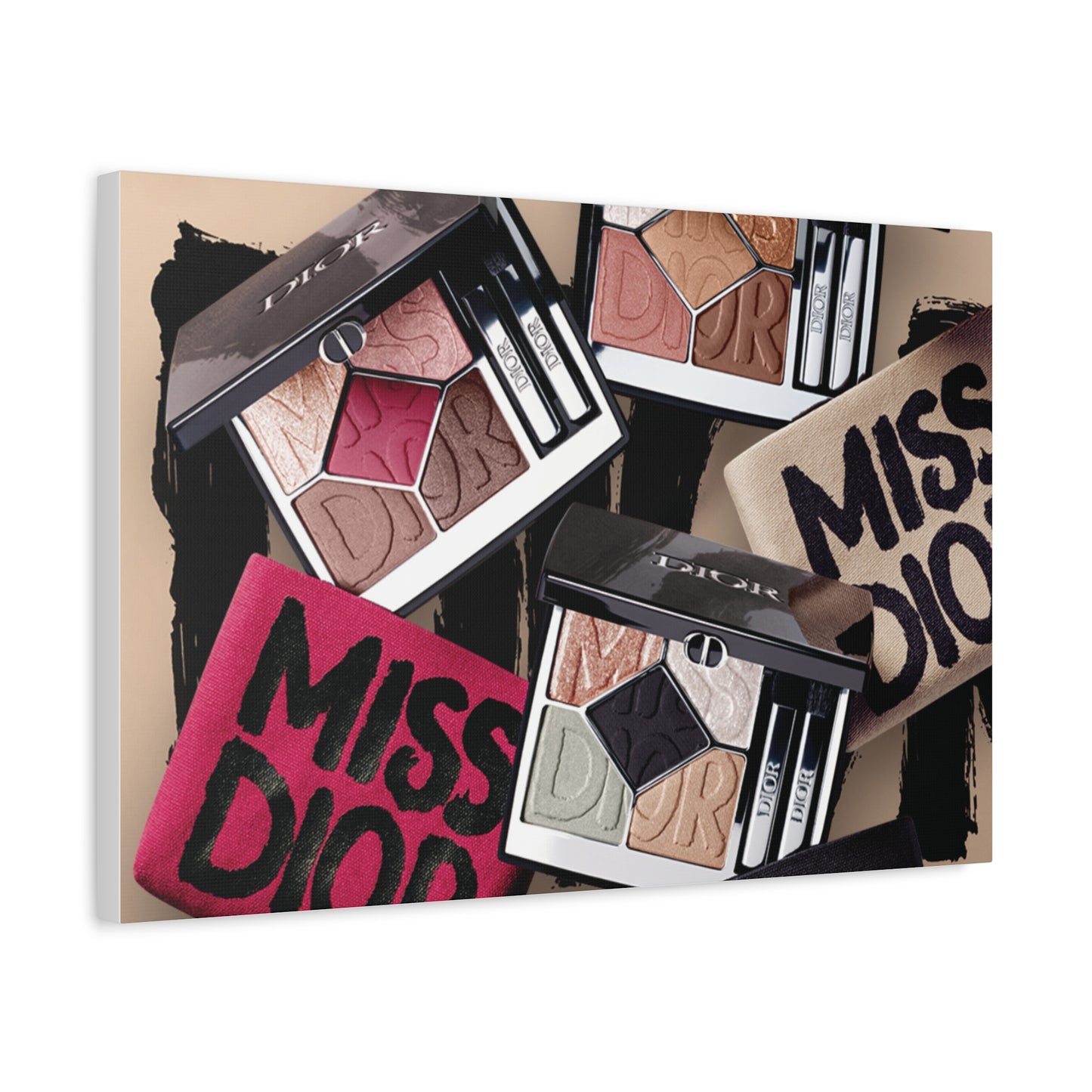 Stylish Makeup Wall Art Print, Beauty Room Decor, Makeup Lover Gift, Aesthetic Canvas, Modern Home Decor, Fashion Artwork