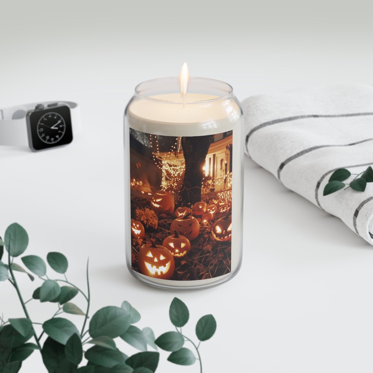 Pumpkin Spice Scented Soy Candle, Cozy Fall Decor, Halloween Gift, Aromatherapy Candle, Organic Home Fragrance