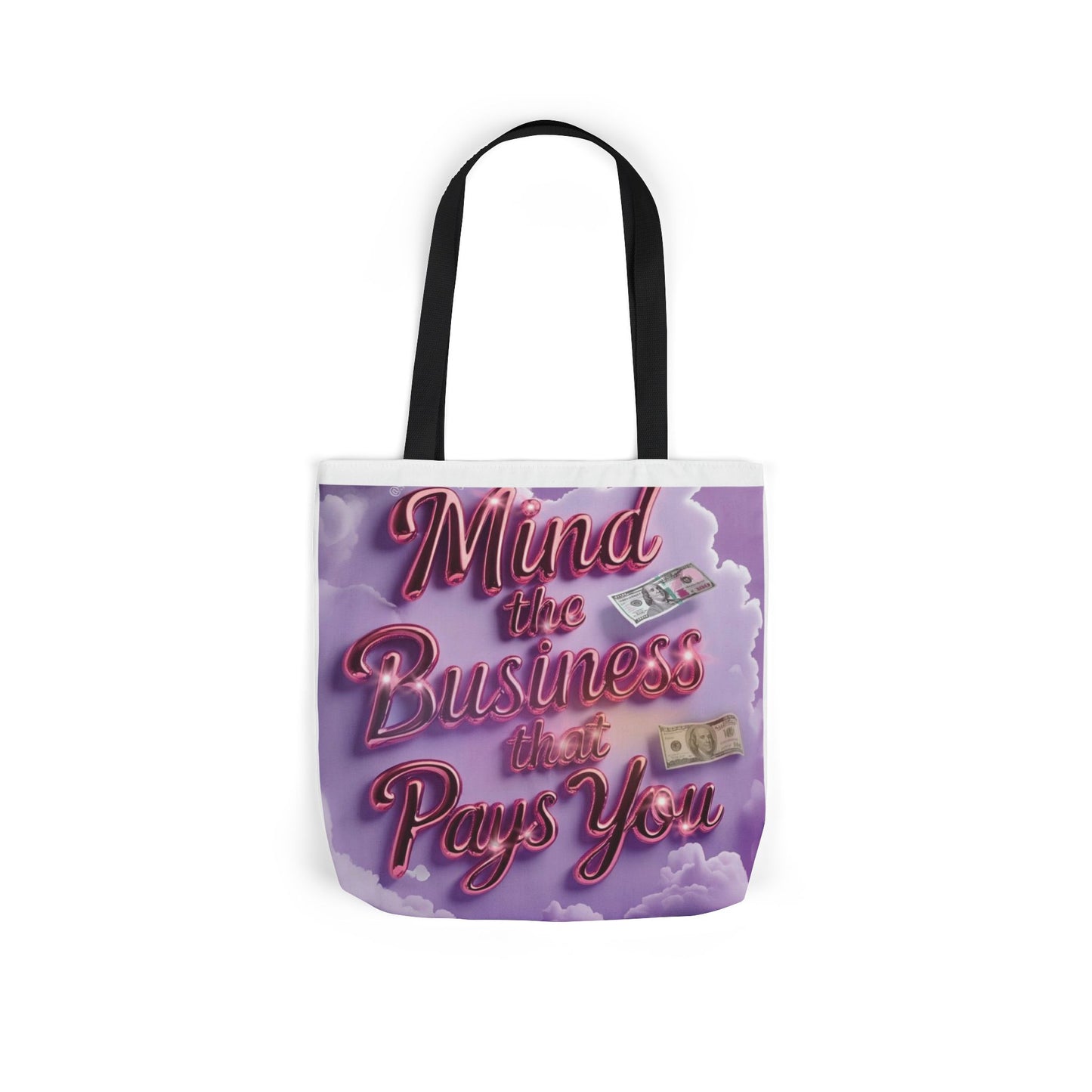 Stylish Canvas Tote Bag with 5-Color Straps - Mind the Business That Pays You, Eco-Friendly Shopping, Gift for Her, Trendy Bag, [...]